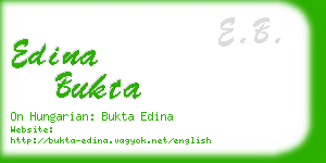 edina bukta business card